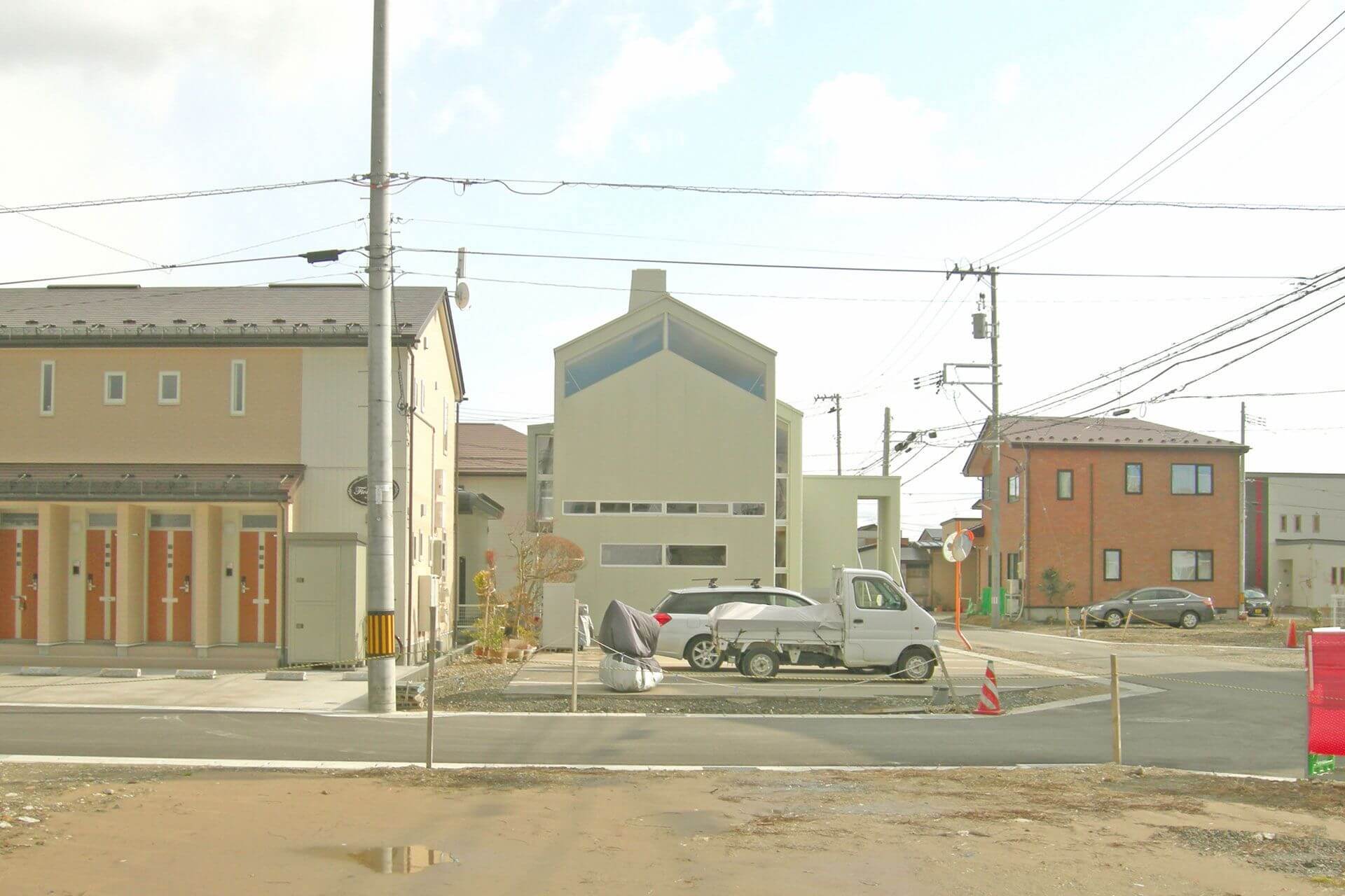 登り窯屋根の家